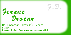 ferenc drotar business card